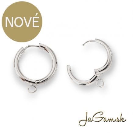 Kruhové náušnice CHIRURGICKÁ OCEĽ 13mm, 2ks (CH1879)